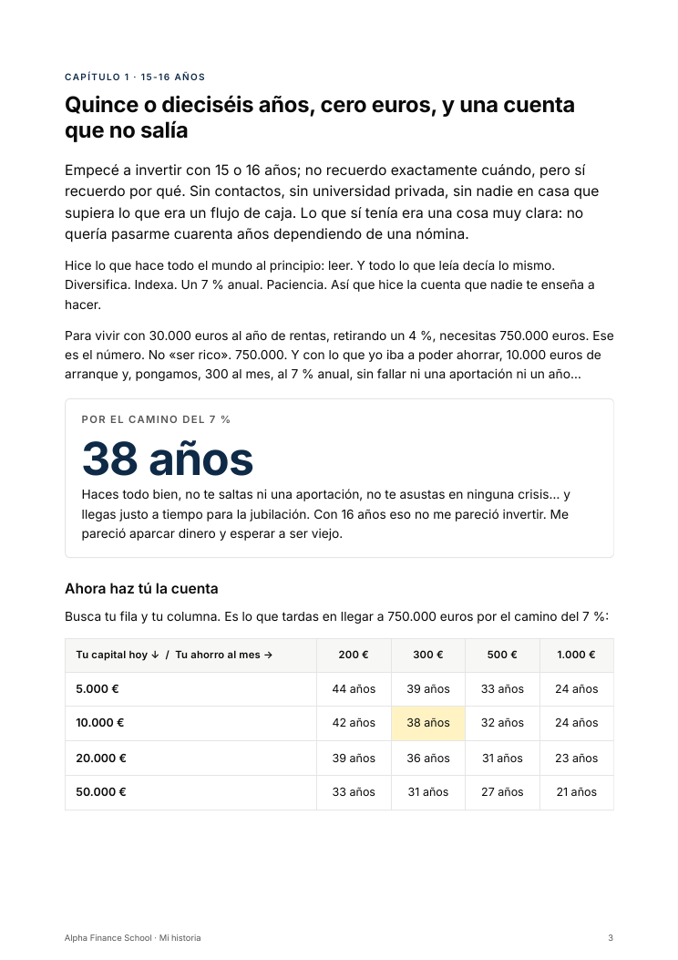 Página 3 de la guía Mi historia