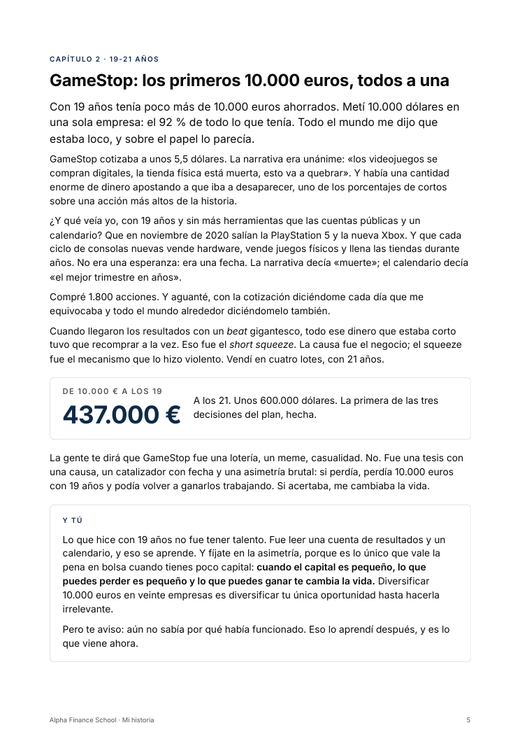 Página 5 de la guía Mi historia